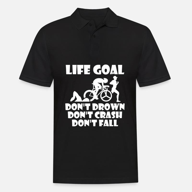 Triathlon - Männer Poloshirt - Schwarz