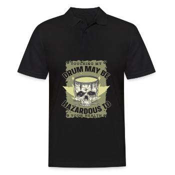Spielmannszug Fanfarenzug Trommeln Trommler - Männer Poloshirt - Schwarz - Vorne - Kai (181cm)