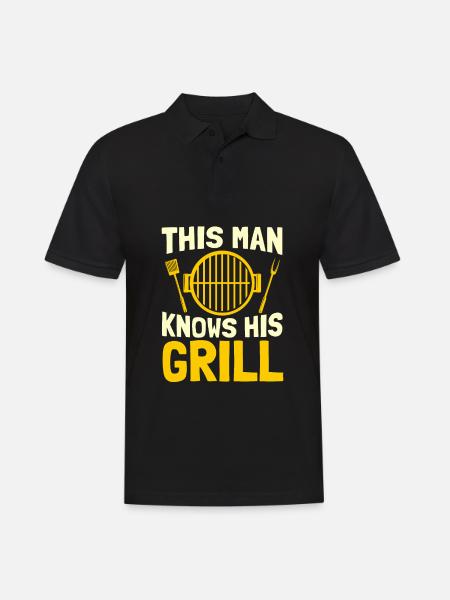 Grill grill master BBQ - Men's Polo Shirt - black