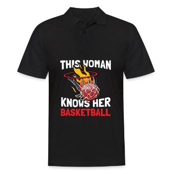 Basketteur de basket-ball - Polo Homme - noir - Devant - Kai (181cm)