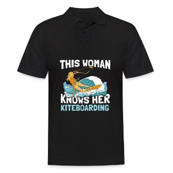 Kitesurfen Kiteboarding Kite Kiten - Männer Poloshirt - Schwarz - Vorne - Kai (181cm)