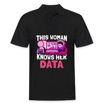 Big Data Science Engineer Scientist Analyst - Männer Poloshirt - Schwarz - Vorne - Kai (181cm)