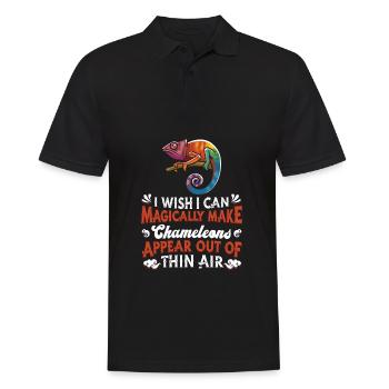 Chameleon Chamäleon - Männer Poloshirt - Schwarz - Vorne - Kai (181cm)