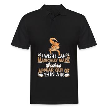 Gecke Echse Reptil Eidechse Lizard - Männer Poloshirt - Schwarz - Vorne - Kai (181cm)