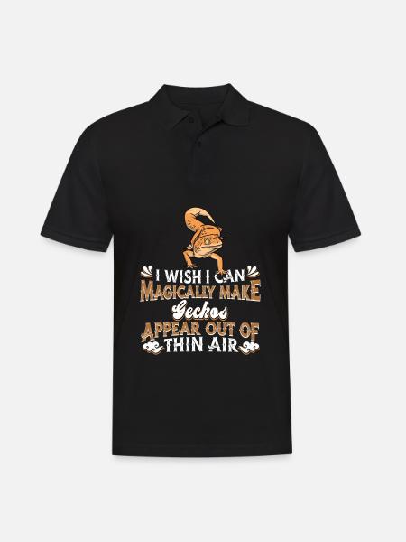 Gecke Echse Reptil Eidechse Lizard - Männer Poloshirt - Schwarz