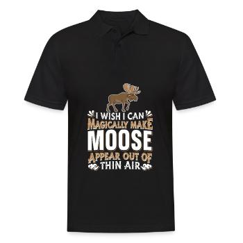 Elch - Männer Poloshirt - Schwarz - Vorne - Kai (181cm)