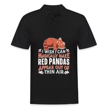 Chat Ours Panda Rouge - Polo Homme - noir - Devant - Kai (181cm)
