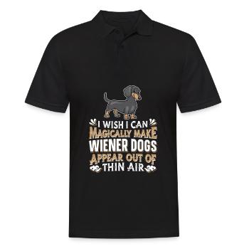 Dachshund Viennese Dachshund Rauhhaardackel - Men's Polo Shirt - black - Front - Kai (181cm)