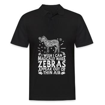 Zebra - Men's Polo Shirt - black - Front - Kai (181cm)