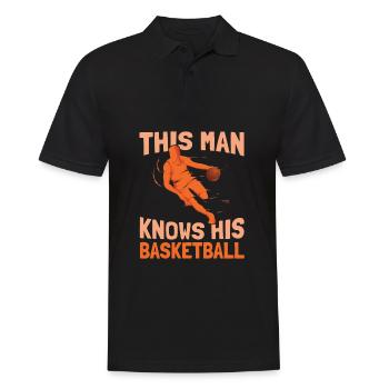 Basketball Basketballer - Männer Poloshirt - Schwarz - Vorne - Kai (181cm)