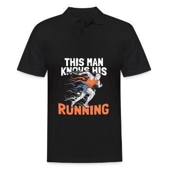 Jogging Running Running Coureurs - Polo Homme - noir - Devant - Kai (181cm)