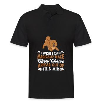 Chow Chow Hund - Männer Poloshirt - Schwarz - Vorne - Kai (181cm)
