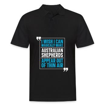 Australian Shepherd Dog - Men's Polo Shirt - black - Front - Kai (181cm)
