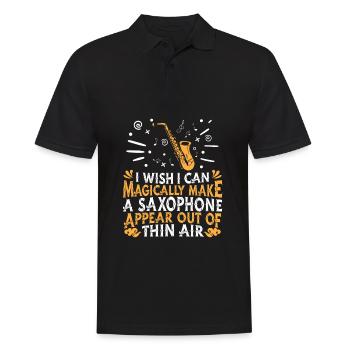 Sax Saxophone Saxophone Musician Jazz - Men's Polo Shirt - black - Front - Kai (181cm)