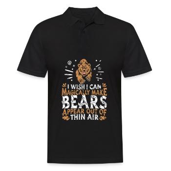Grizzly Bear Brown Bear - Men's Polo Shirt - black - Front - Kai (181cm)