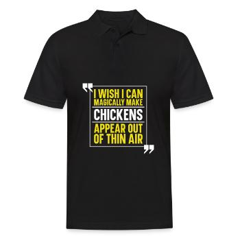 Agriculteur de ferme de poulet Agriculteur Éleveur de poulet - Polo Homme - noir - Devant - Kai (181cm)