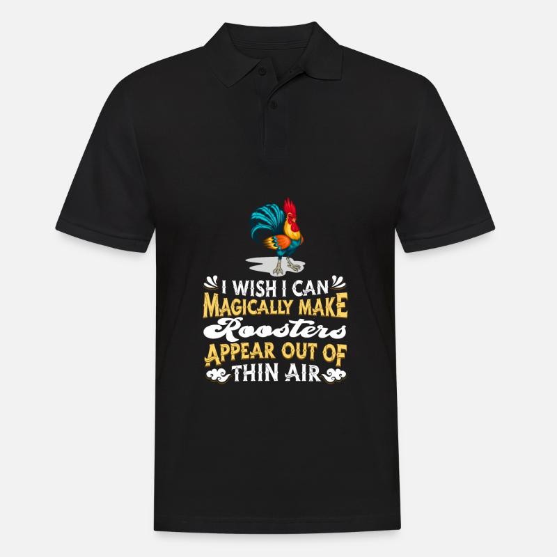 Hahn Gockel - Männer Poloshirt - Schwarz
