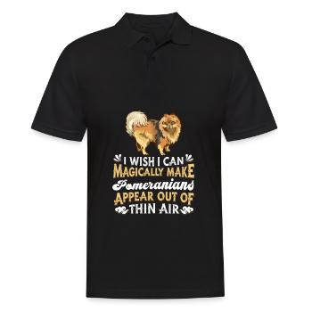 Pomeranian Hund - Männer Poloshirt - Schwarz - Vorne - Kai (181cm)