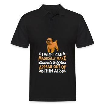 Brussels Griffon Dog - Men's Polo Shirt - black - Front - Kai (181cm)