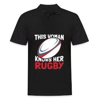Rugby - Männer Poloshirt - Schwarz - Vorne - Kai (181cm)