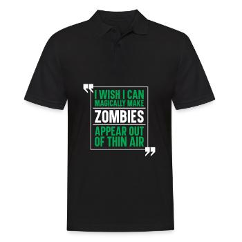 Zombie Monster Halloween - Männer Poloshirt - Schwarz - Vorne - Kai (181cm)