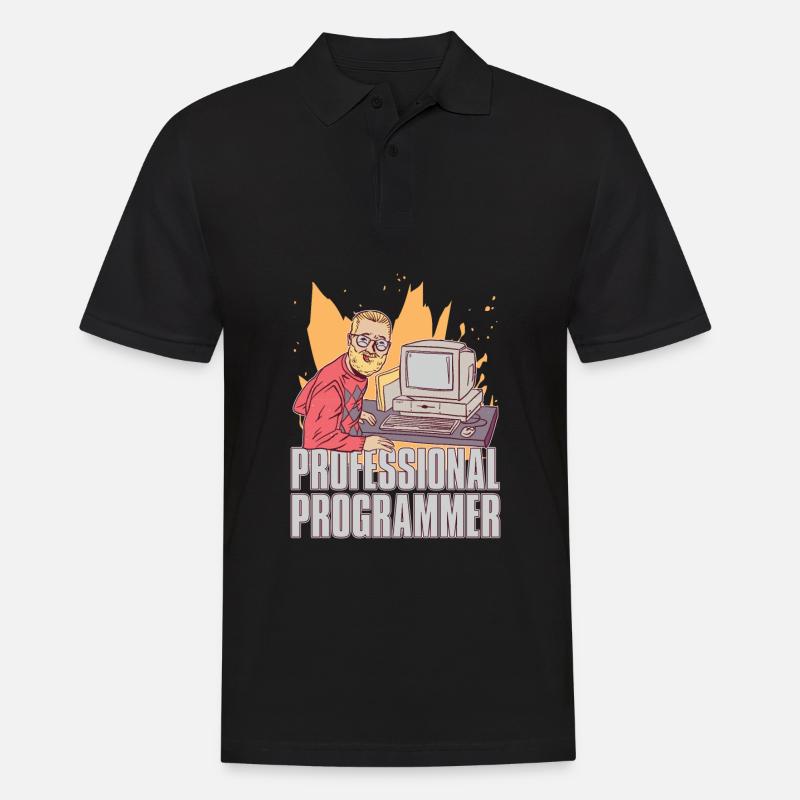 Programmierer Coder Software Entwickler - Männer Poloshirt - Schwarz