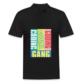 Programmierer Coder Software Entwickler - Männer Poloshirt - Schwarz - Vorne - Kai (181cm)
