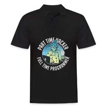 Programmeur Coder Développeur de logiciels - Polo Homme - noir - Devant - Kai (181cm)