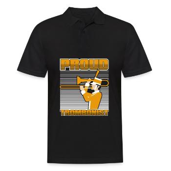 Trombone - Men's Polo Shirt - black - Front - Kai (181cm)