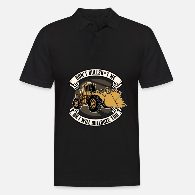 Bulldozer Planierraupe - Männer Poloshirt - Schwarz