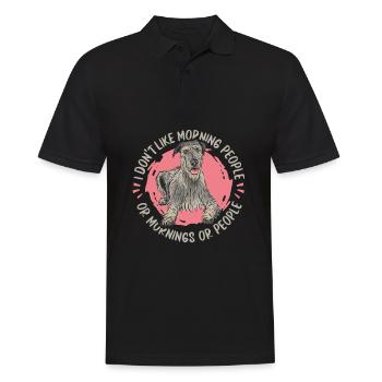 Chien loup irlandais - Polo Homme - noir - Devant - Kai (181cm)