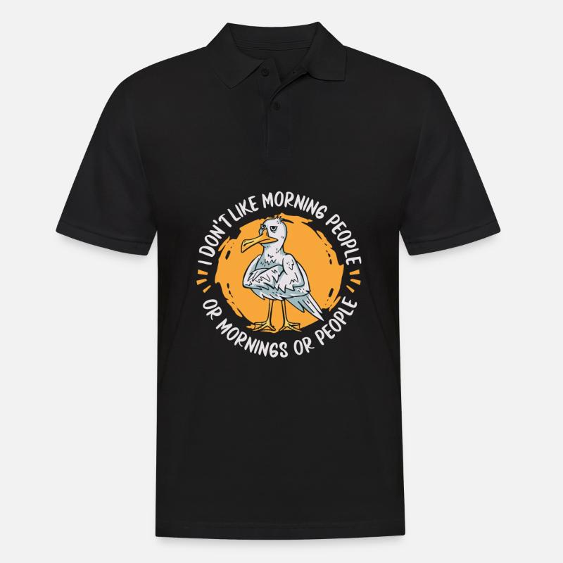 Möwe Seemöwe - Männer Poloshirt - Schwarz