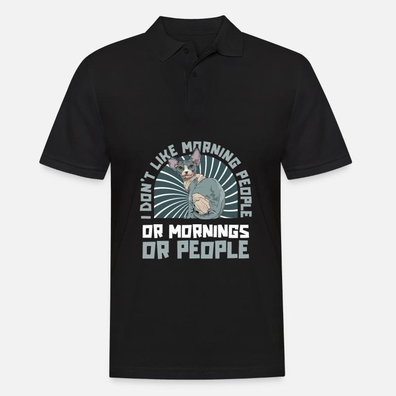 Sphynx Katze - Männer Poloshirt - Schwarz