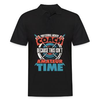 Bogenschütze Bogensport Pfeil Bogen Bogenschießen - Männer Poloshirt - Schwarz - Vorne - Kai (181cm)