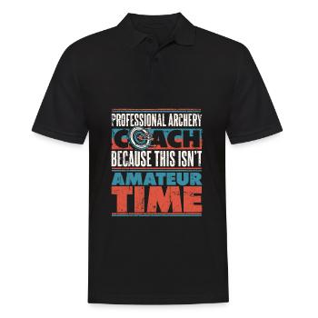 Bogenschütze Bogensport Pfeil Bogen Bogenschießen - Männer Poloshirt - Schwarz - Vorne - Kai (181cm)