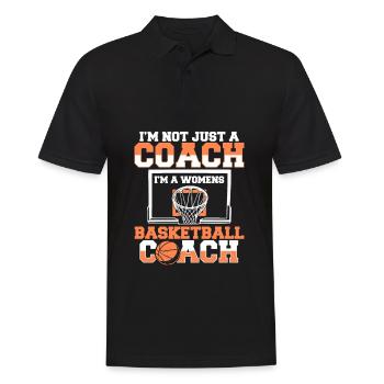 Basketballtrainer Entraîneur de basket-ball - Polo Homme - noir - Devant - Kai (181cm)