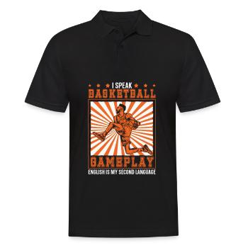 Basketballtrainer Entraîneur de basket-ball - Polo Homme - noir - Devant - Kai (181cm)