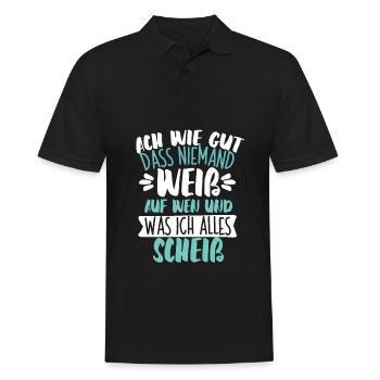 Sarkusmus Spruch Schwarzer Humor Lustiges Ironie - Männer Poloshirt - Schwarz - Vorne - Kai (181cm)