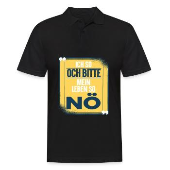 Sarkusmus Spruch Schwarzer Humor Lustiges Ironie - Männer Poloshirt - Schwarz - Vorne - Kai (181cm)