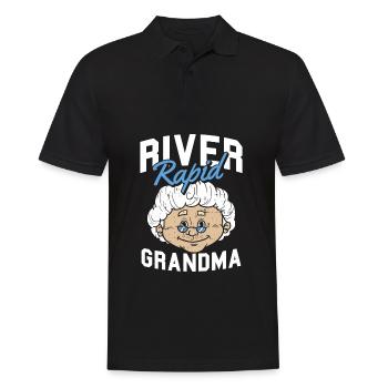 Rafting Wildwasser Kanu Kajak - Männer Poloshirt - Schwarz - Vorne - Kai (181cm)