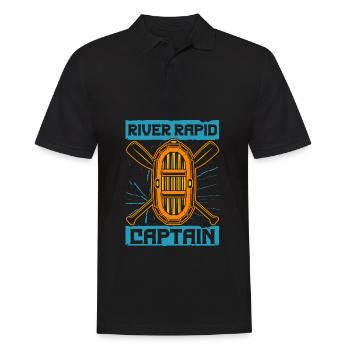 Rafting Wildwasser Kanu Kajak - Männer Poloshirt - Schwarz - Vorne - Kai (181cm)