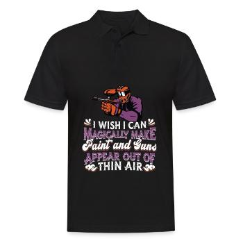 Paintball - Männer Poloshirt - Schwarz - Vorne - Kai (181cm)