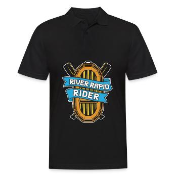 Rafting Wildwasser Kanu Kajak - Männer Poloshirt - Schwarz - Vorne - Kai (181cm)