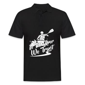 Rafting Wildwasser Kanu Kajak - Männer Poloshirt - Schwarz - Vorne - Kai (181cm)
