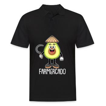 Landwirt Bauer Landwirtschaft - Männer Poloshirt - Schwarz - Vorne - Kai (181cm)