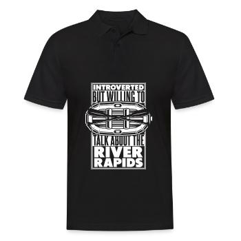 Rafting Wildwasser Kanu Kajak - Männer Poloshirt - Schwarz - Vorne - Kai (181cm)