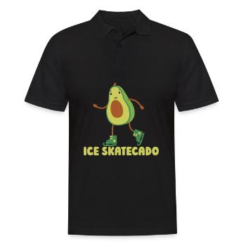 Ice skating Figure skating Ice skating - Men's Polo Shirt - black - Front - Kai (181cm)