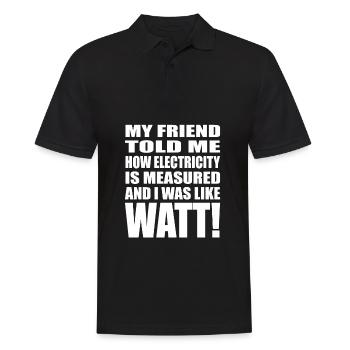 Électricien Ingénieur électricien Technicien en électronique - Polo Homme - noir - Devant - Kai (181cm)