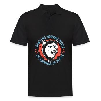 Siberian Husky Hund - Männer Poloshirt - Schwarz - Vorne - Kai (181cm)