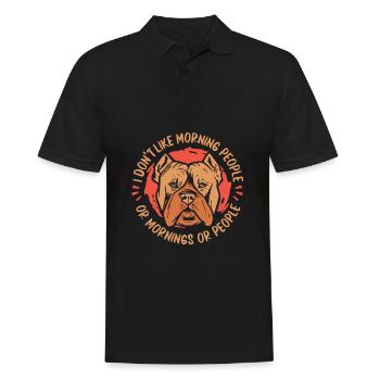 American Bully Dog - Men's Polo Shirt - black - Front - Kai (181cm)